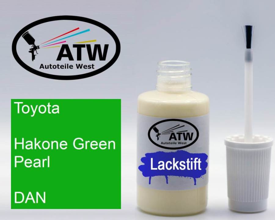 Toyota, Hakone Green Pearl, DAN: 20ml Lackstift, von ATW Autoteile West.